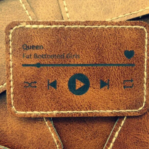 Personalized Music Player Leather Patches - Picture 4 of 6